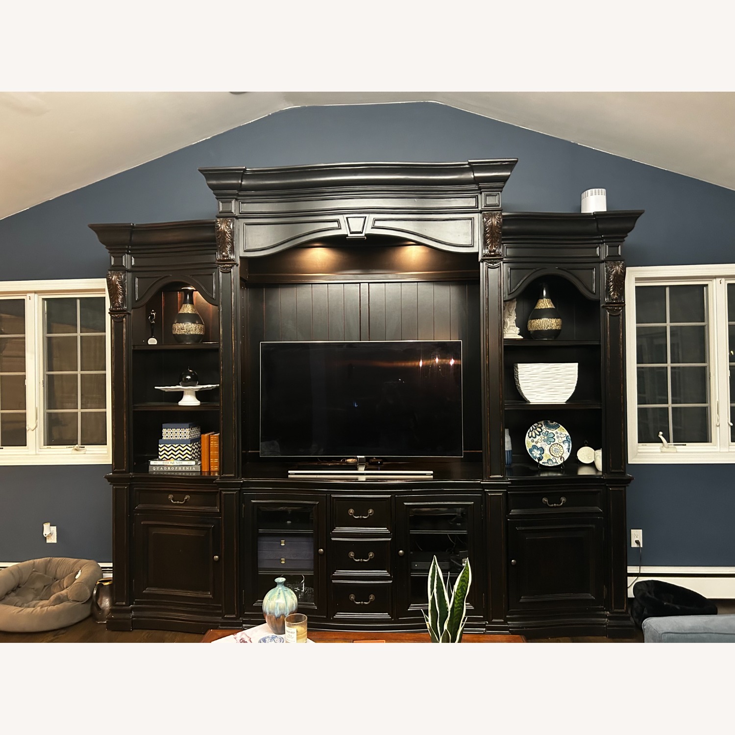 Hooker Furniture Corporation Black Wood Wall Unit - image-5