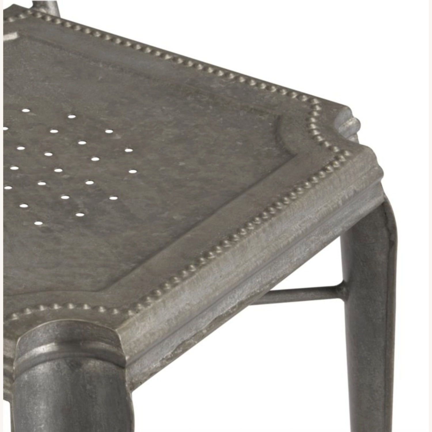 Crate & Barrel Lyle Silver Metal Dining Chairs - image-1