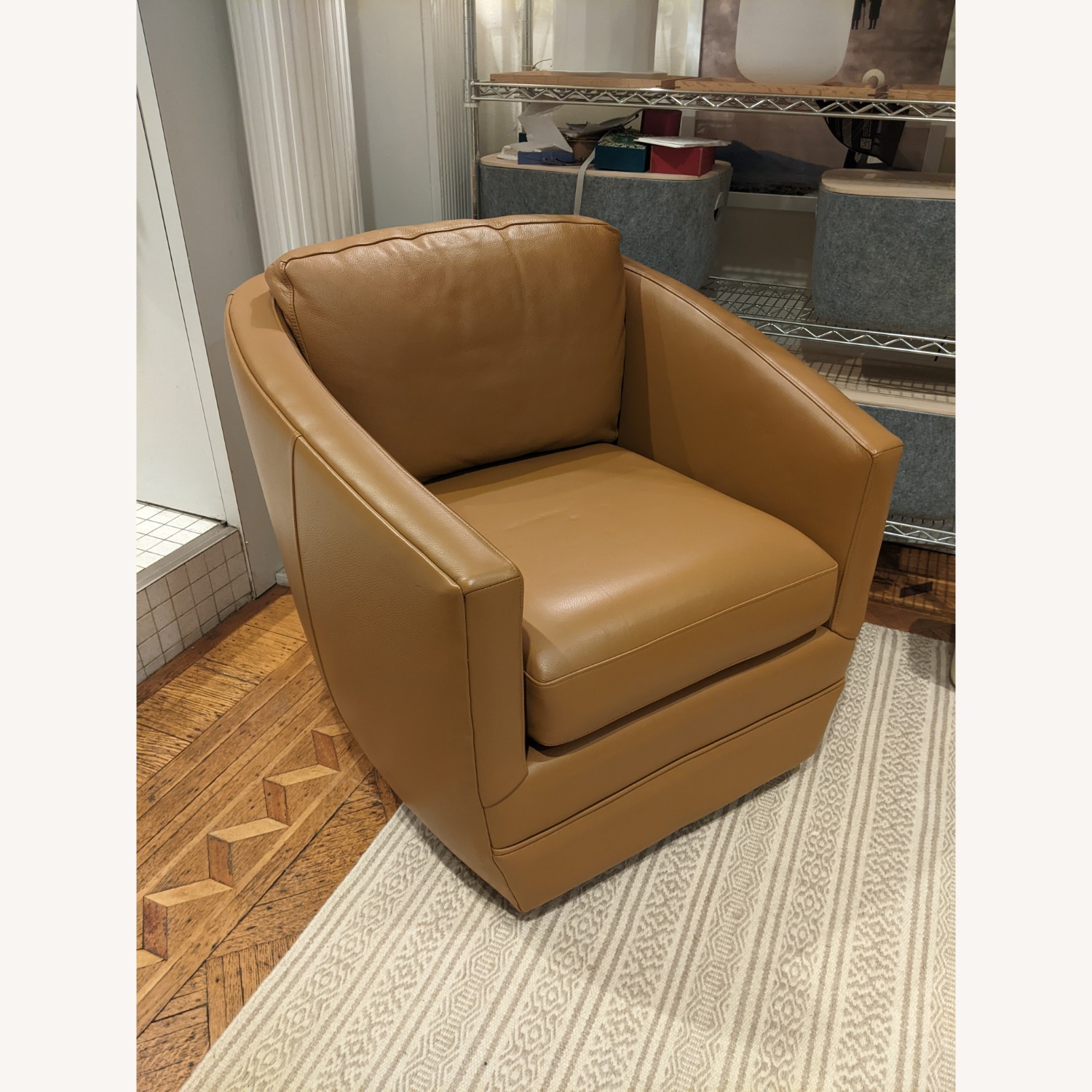 Room & Board Ford Light Brown Leather Armchair - image-1