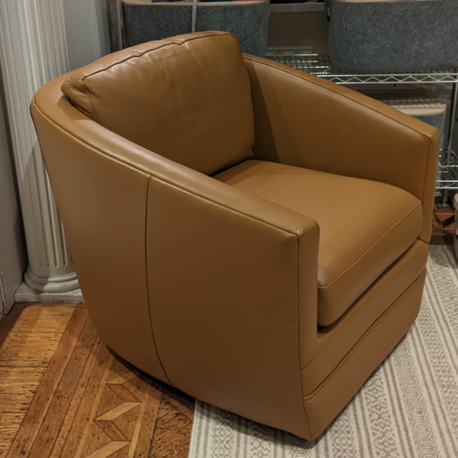 Room & Board Ford Light Brown Leather Armchair - image-3