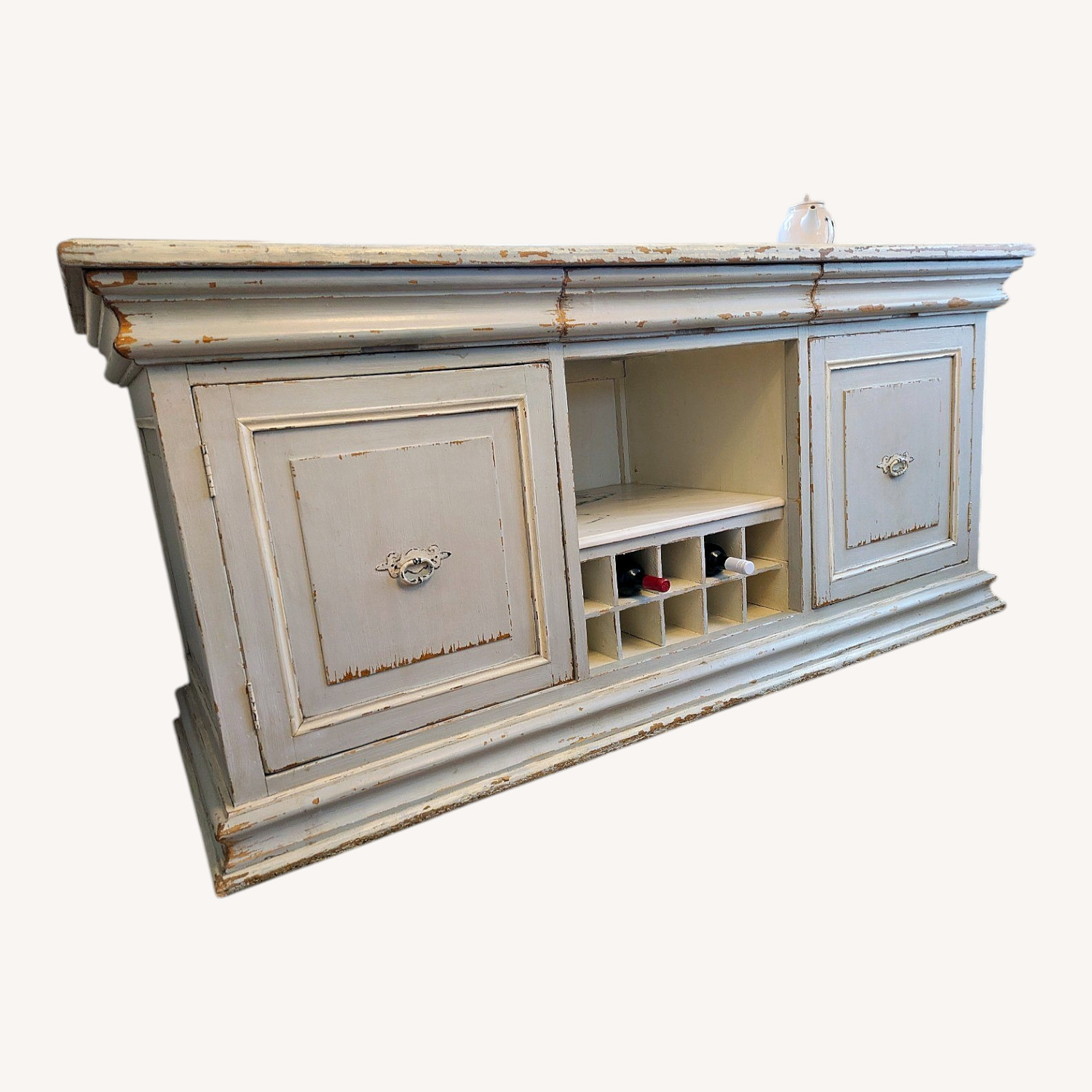 ABC Carpet and Home Light Gray Marble Sideboard - image-0