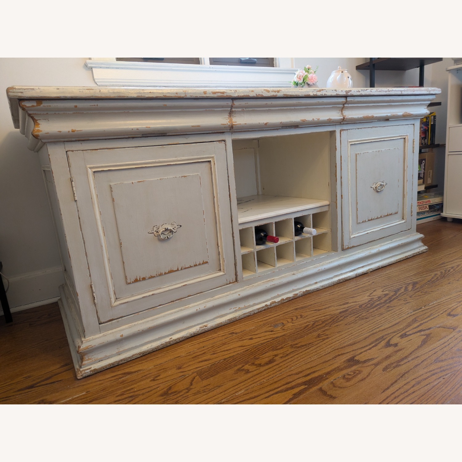 ABC Carpet and Home Light Gray Marble Sideboard - image-0