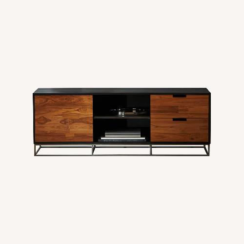 Used CB2 Dark Brown Wood Media Storage for sale on AptDeco