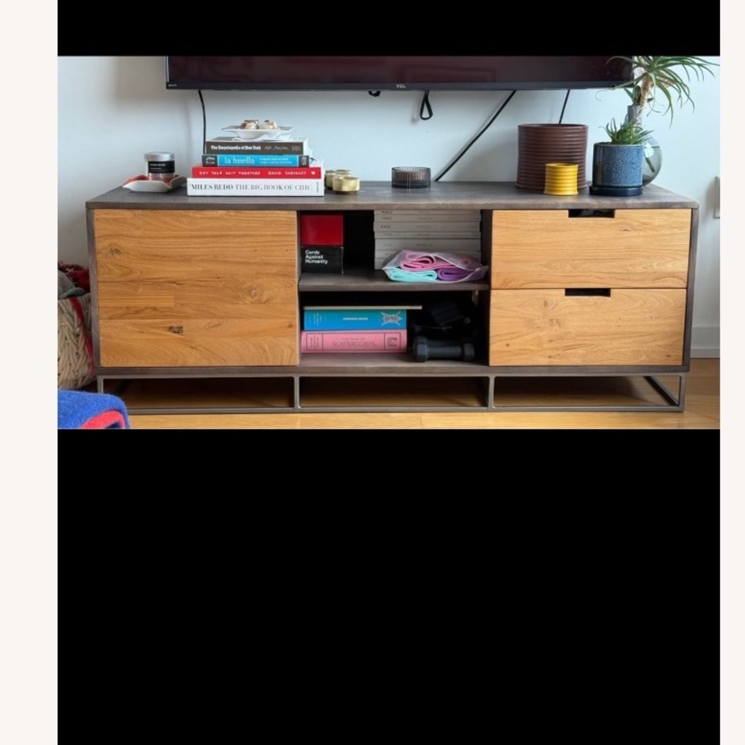 CB2 Dark Brown Wood Media Storage - image-5