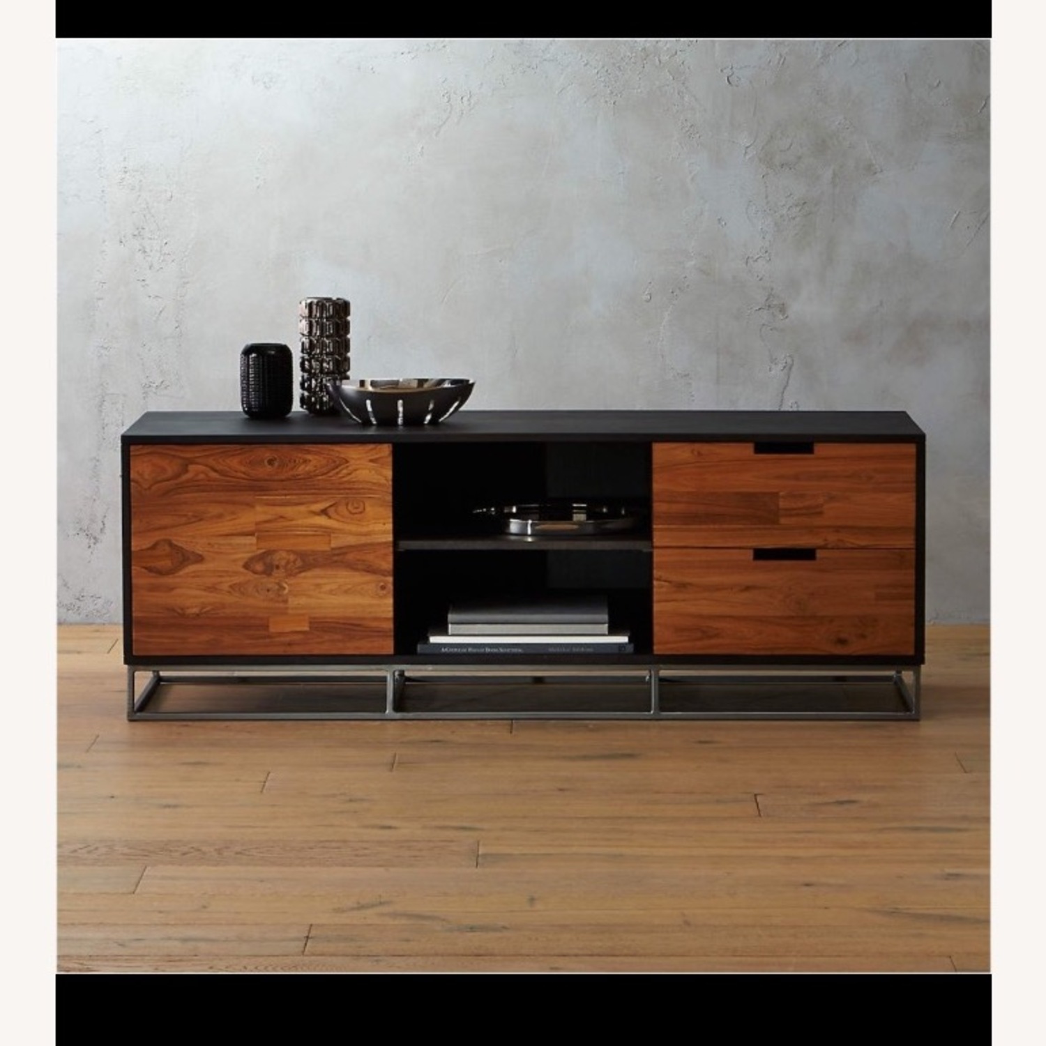 CB2 Dark Brown Wood Media Storage - image-2