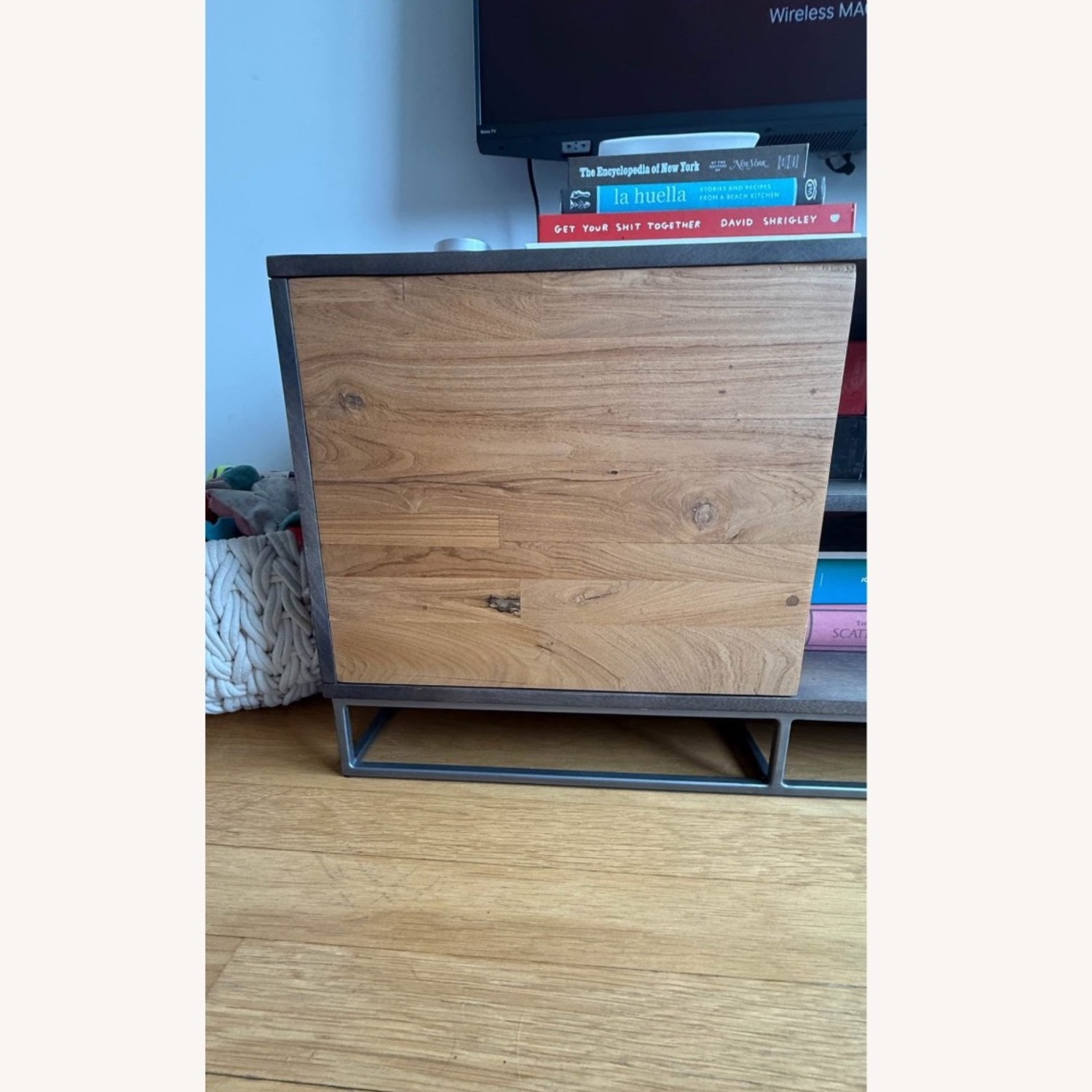 CB2 Dark Brown Wood Media Storage - image-8