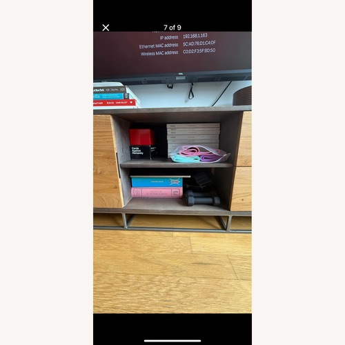 Used CB2 Dark Brown Wood Media Storage for sale on AptDeco