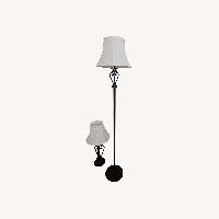 White Fabric Floor Lamp