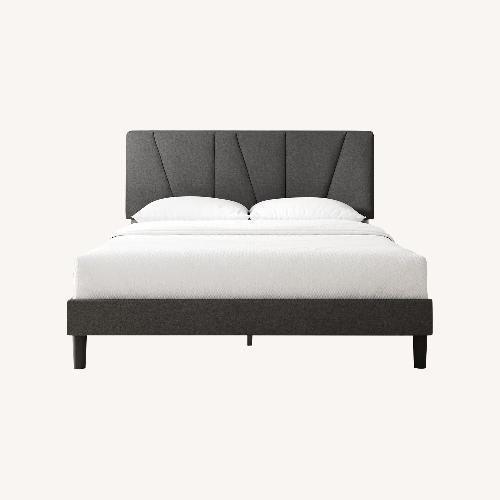 Used Dark Gray Fabric Queen Bed for sale on AptDeco