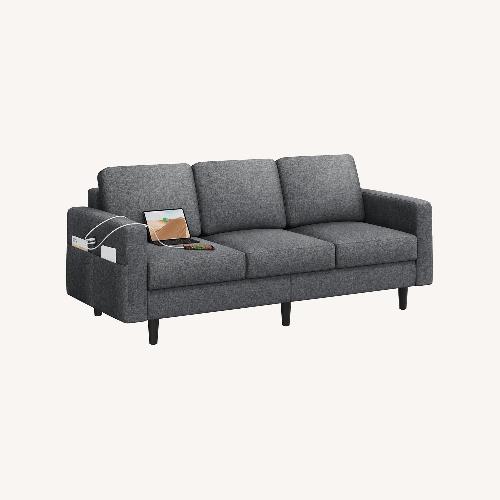 Used Amazon Dark Gray Fabric 3 Seater Sofa for sale on AptDeco