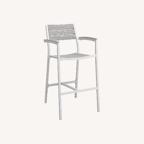 Used Modway White Aluminum Armchair for sale on AptDeco
