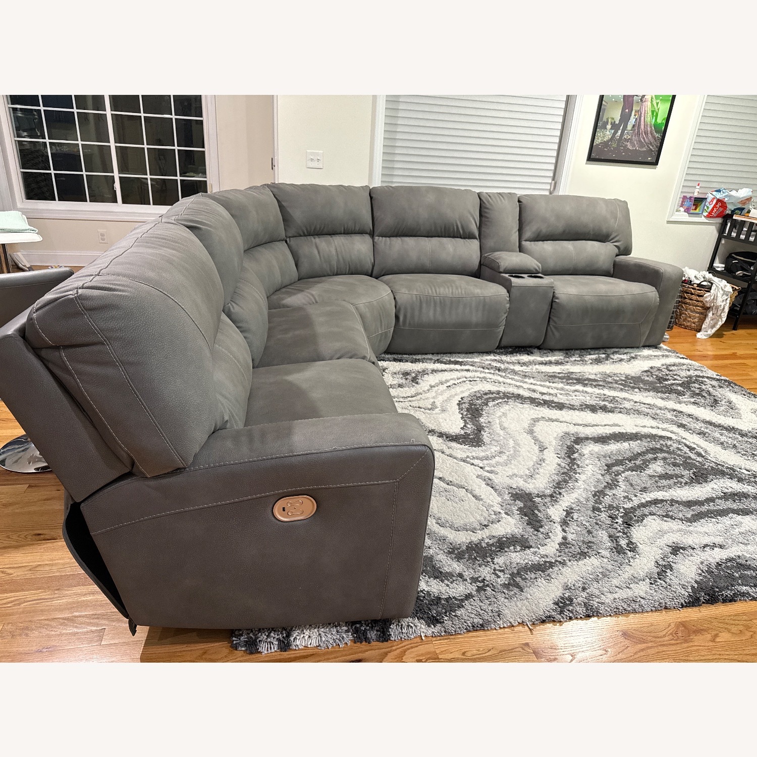 Ashley Sectional w 3 Power Recliners + Storage  - image-2