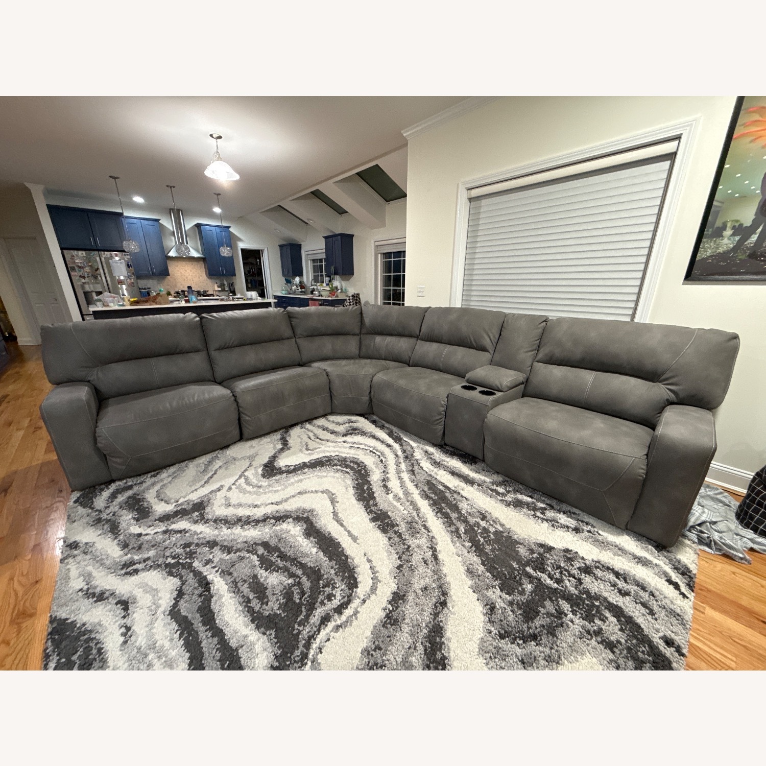 Ashley Sectional w 3 Power Recliners + Storage  - image-1