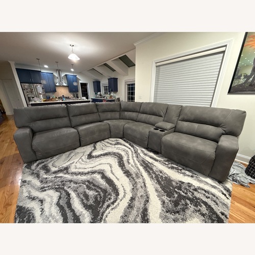 Used Ashley Sectional w 3 Power Recliners + Storage  for sale on AptDeco