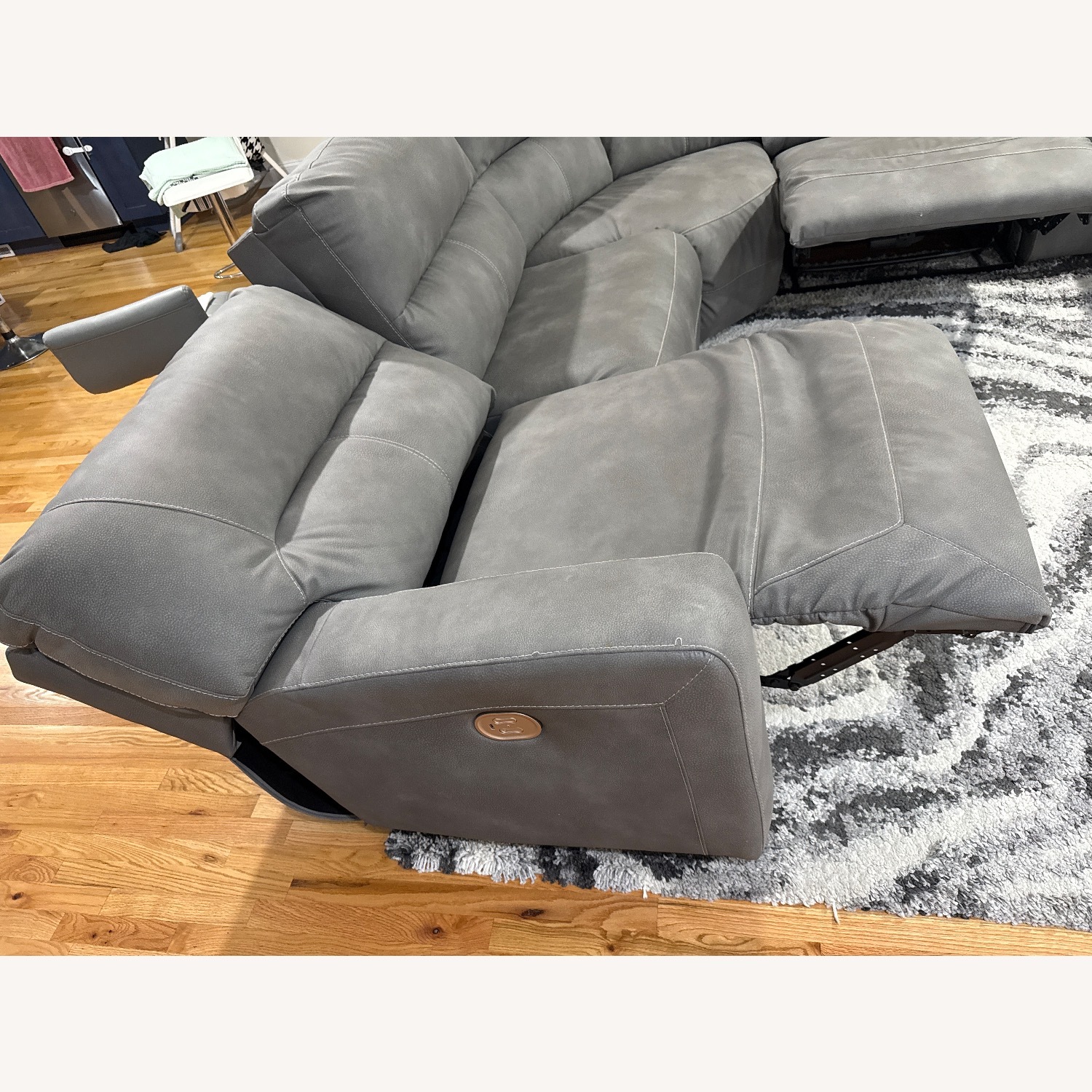 Ashley Sectional w 3 Power Recliners + Storage  - image-4