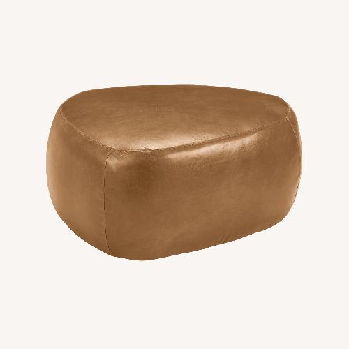 Used Room & Board Asher Light Brown Leather Ottoman for sale on AptDeco