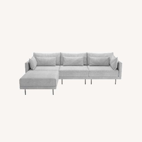 Used West Elm Halsey Gray Sectional Couch  for sale on AptDeco