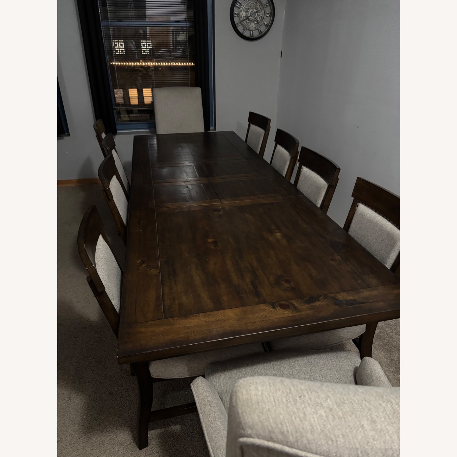 Value City Furniture Dark Brown Wood Dining Set - image-2