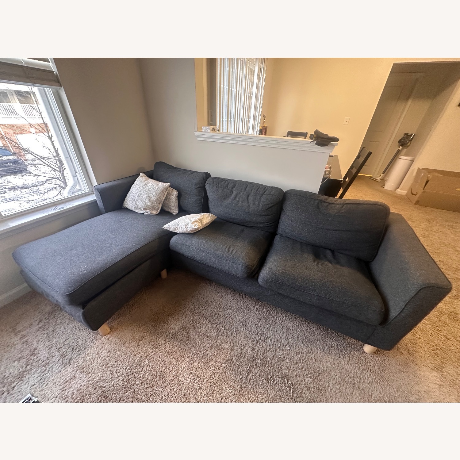 IKEA Dark Gray Sectional Sofa - image-1