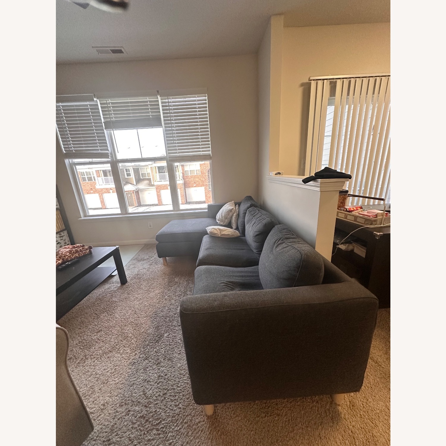 IKEA Dark Gray Sectional Sofa - image-5