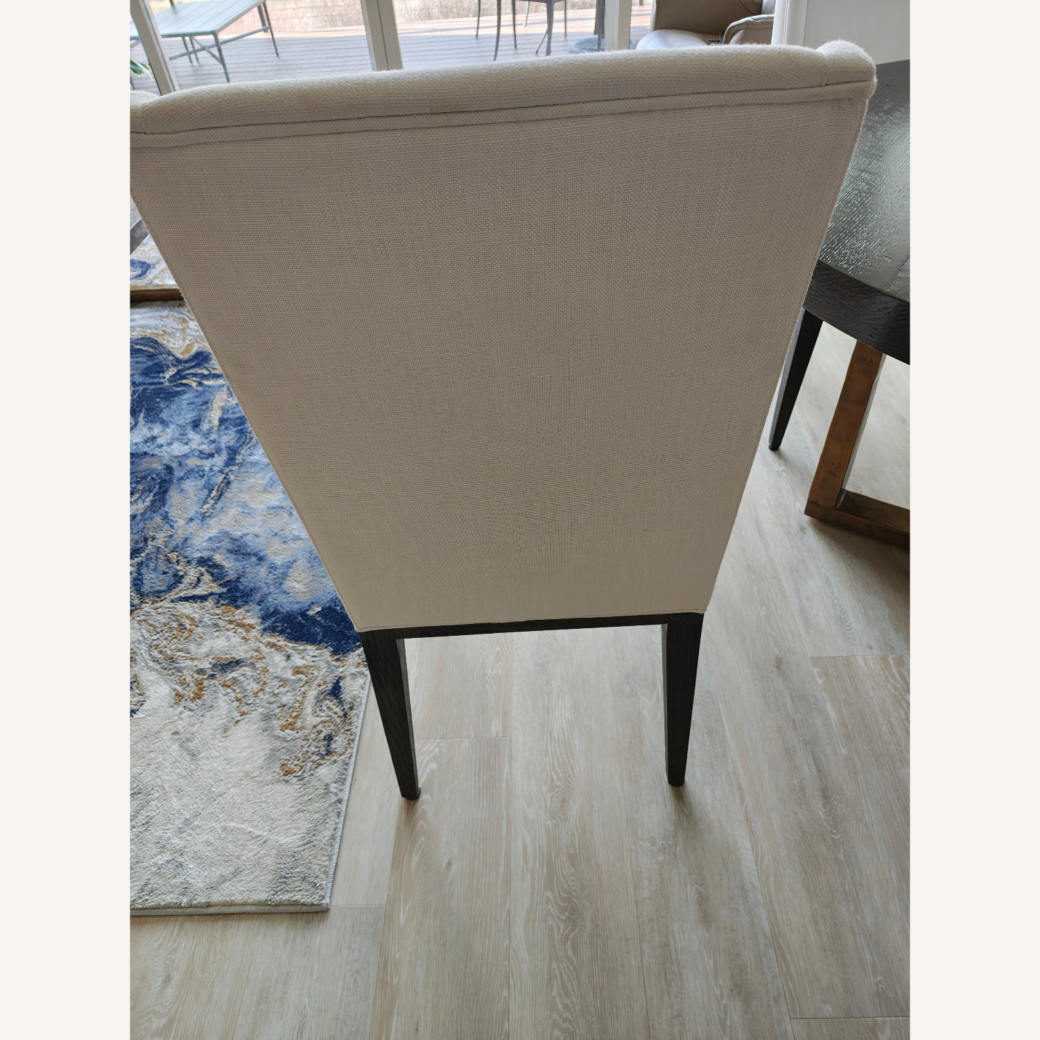 Restoration Hardware White Fabric Dining Chairs - image-3