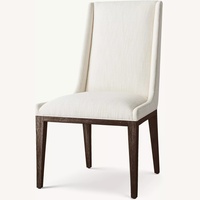 Restoration Hardware White Fabric Dining Chairs