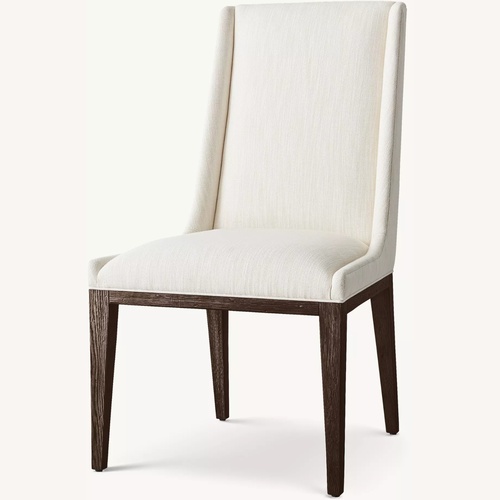 Used Restoration Hardware White Fabric Dining Chairs for sale on AptDeco