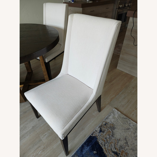 Used Restoration Hardware White Fabric Dining Chairs for sale on AptDeco