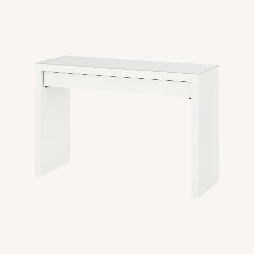 Used IKEA Wooden Versatile Dressing Desk with Glass for sale on AptDeco