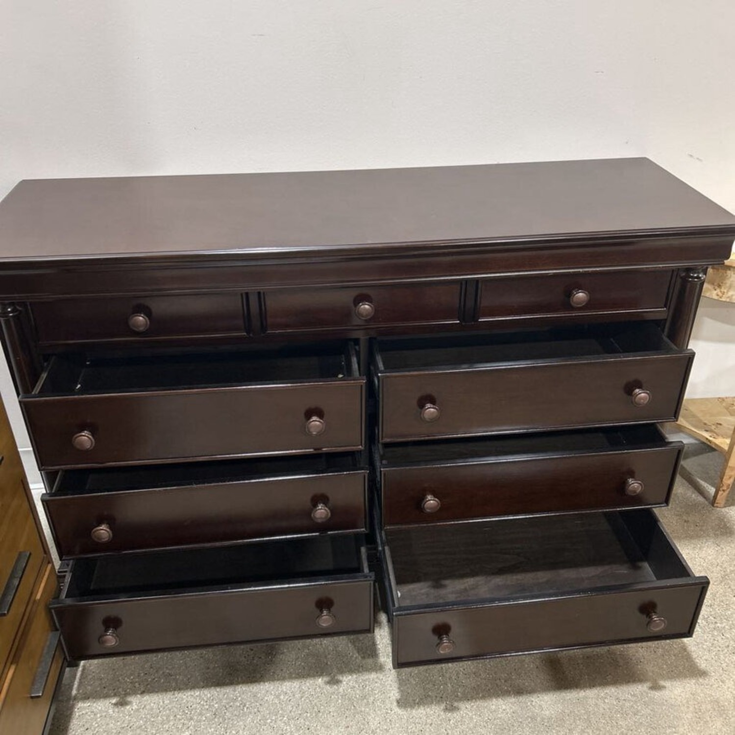 Ashley Furniture Cherry Brown 9-Drawer Dresser - image-3