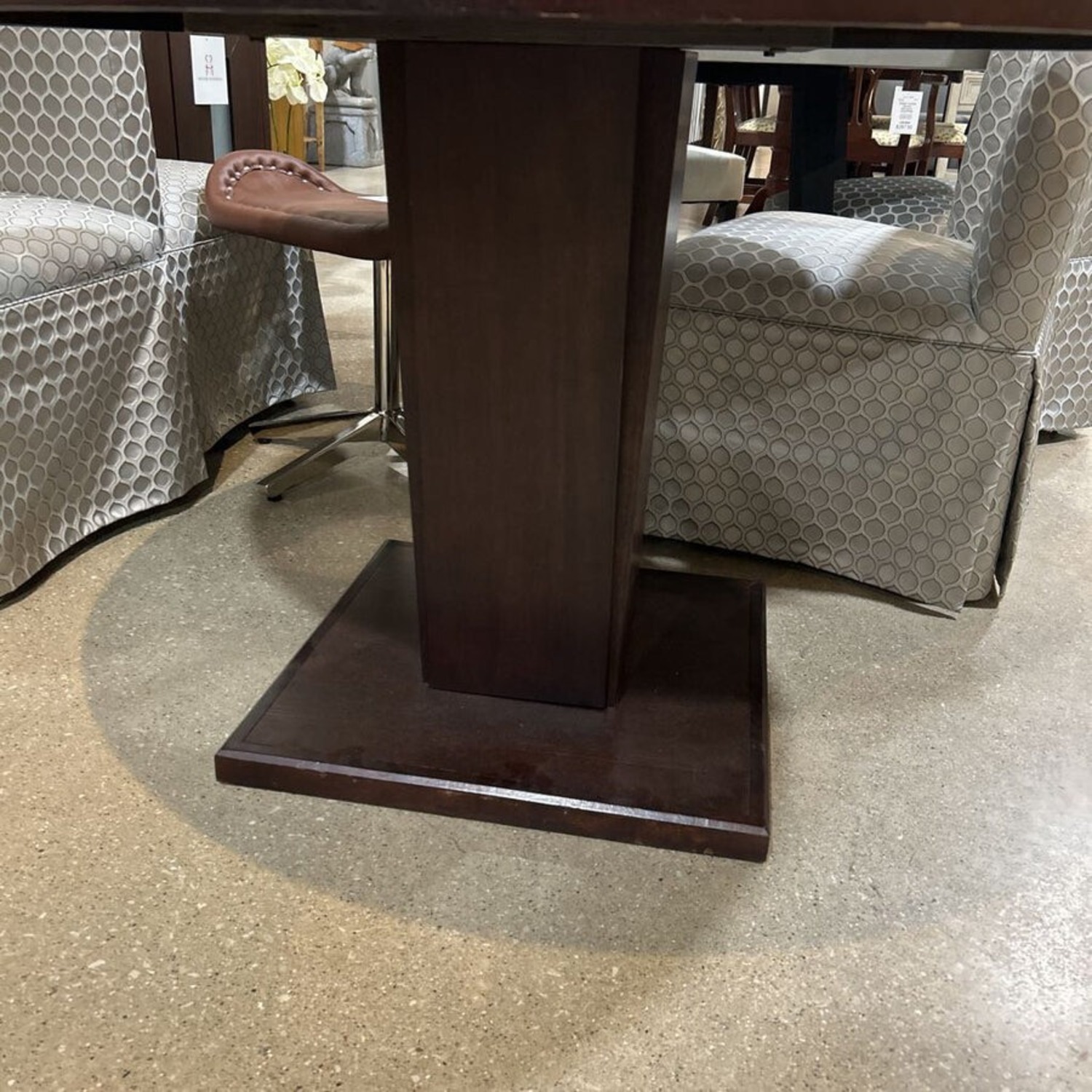 Round Wood Pedestal Dining Table - image-1