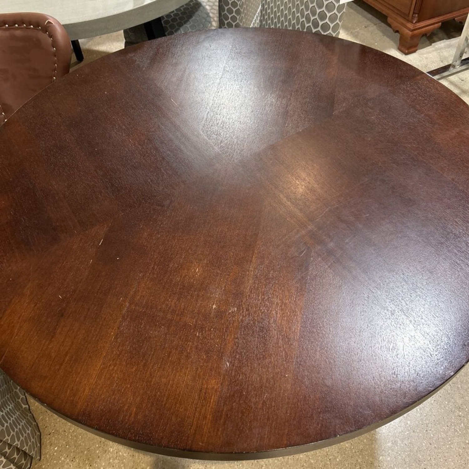 Round Wood Pedestal Dining Table - image-4