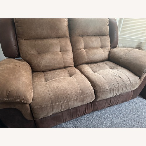 Used Bob's Discount Dark Brown 2 Seater Recliner  for sale on AptDeco