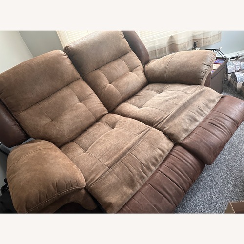 Used Bob's Discount Dark Brown 2 Seater Recliner  for sale on AptDeco