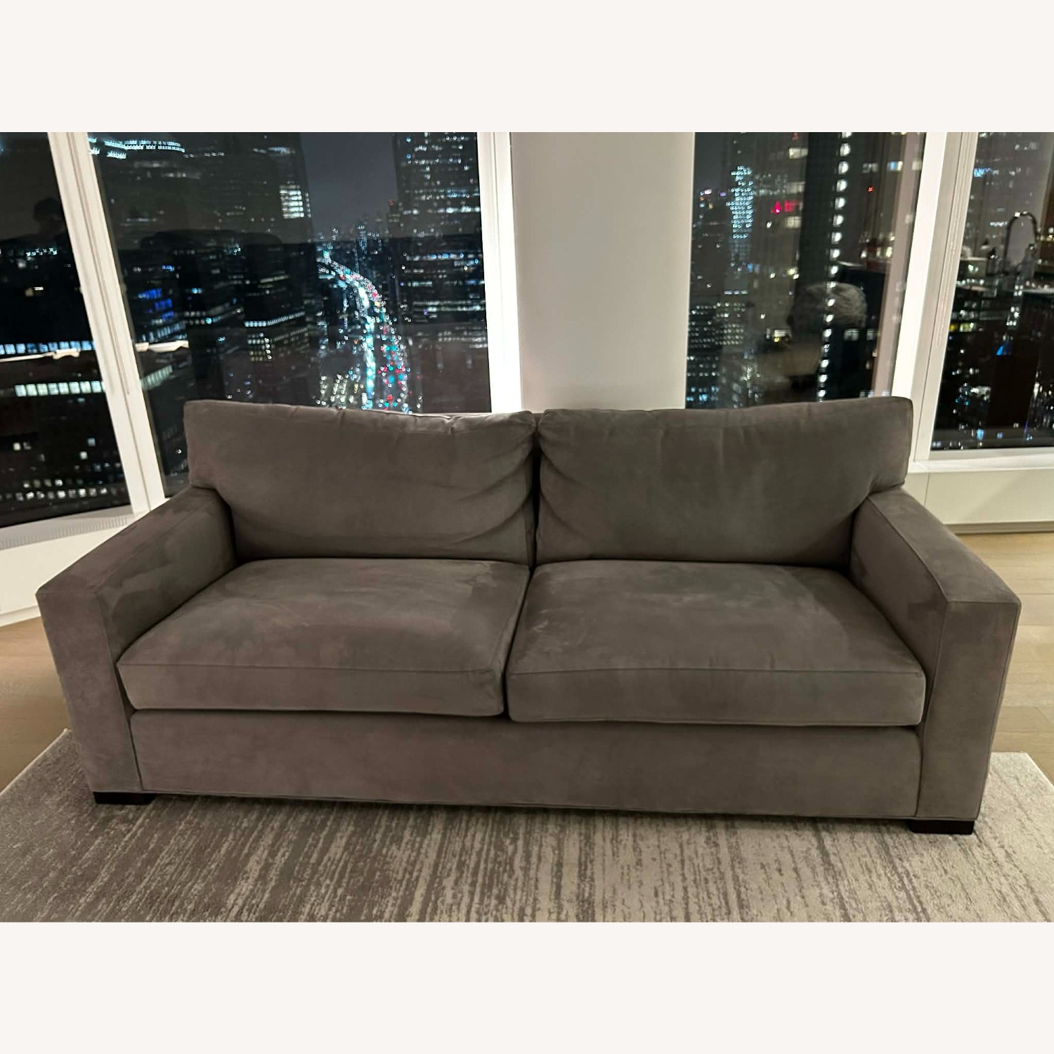 Crate & Barrel Axis Light Gray 2 Seater Sofa - image-3