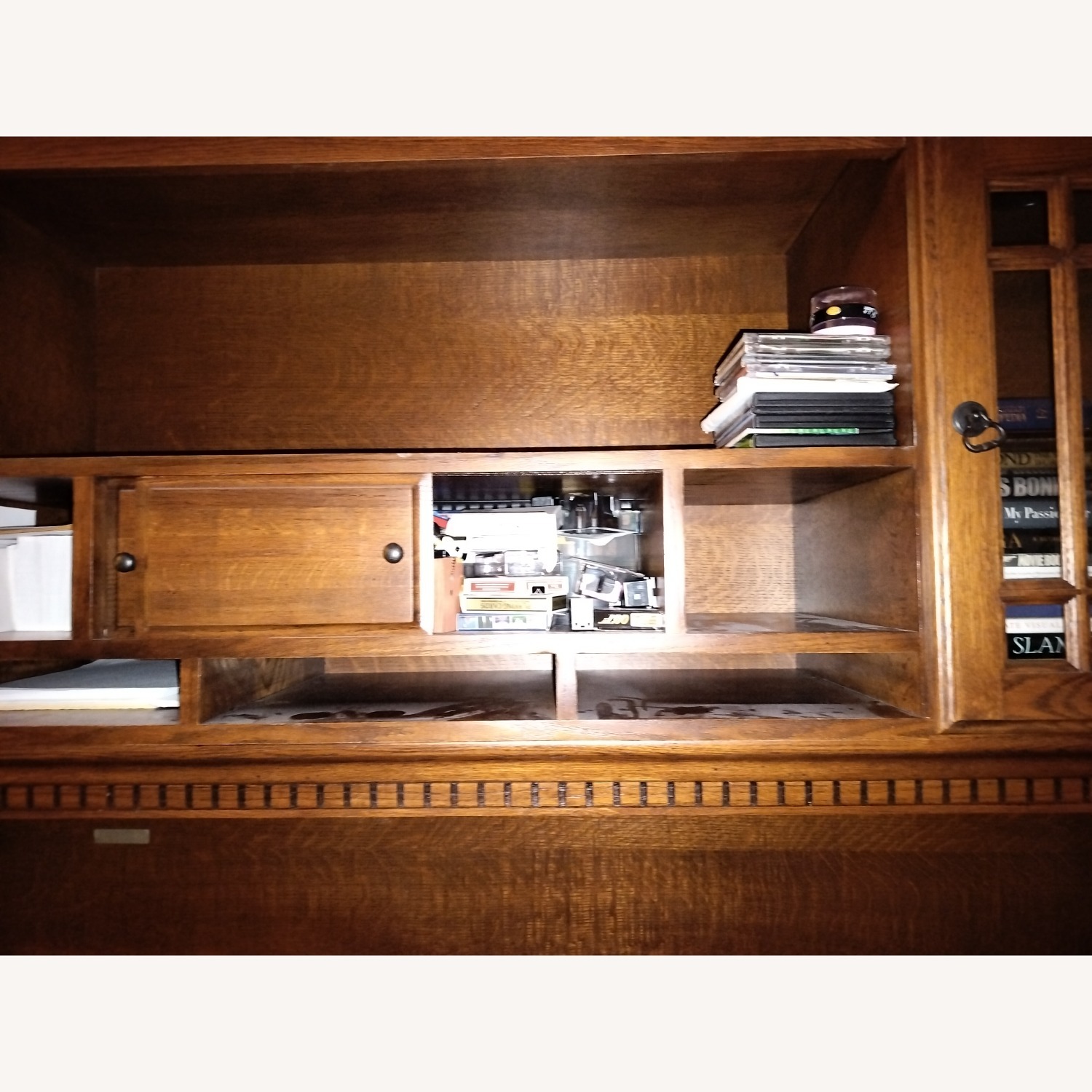 Dark Brown Wood Desk - image-11