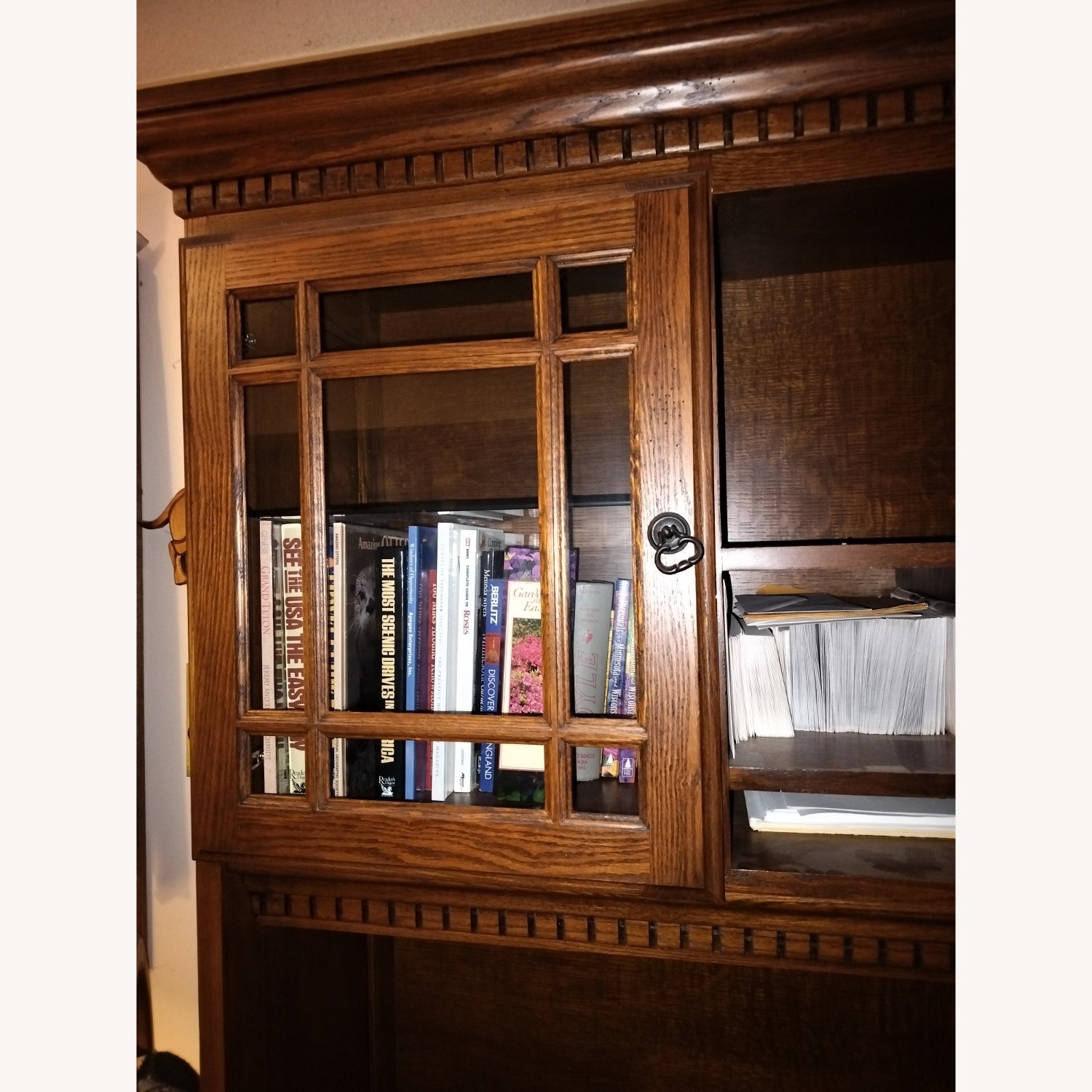 Dark Brown Wood Desk - image-10