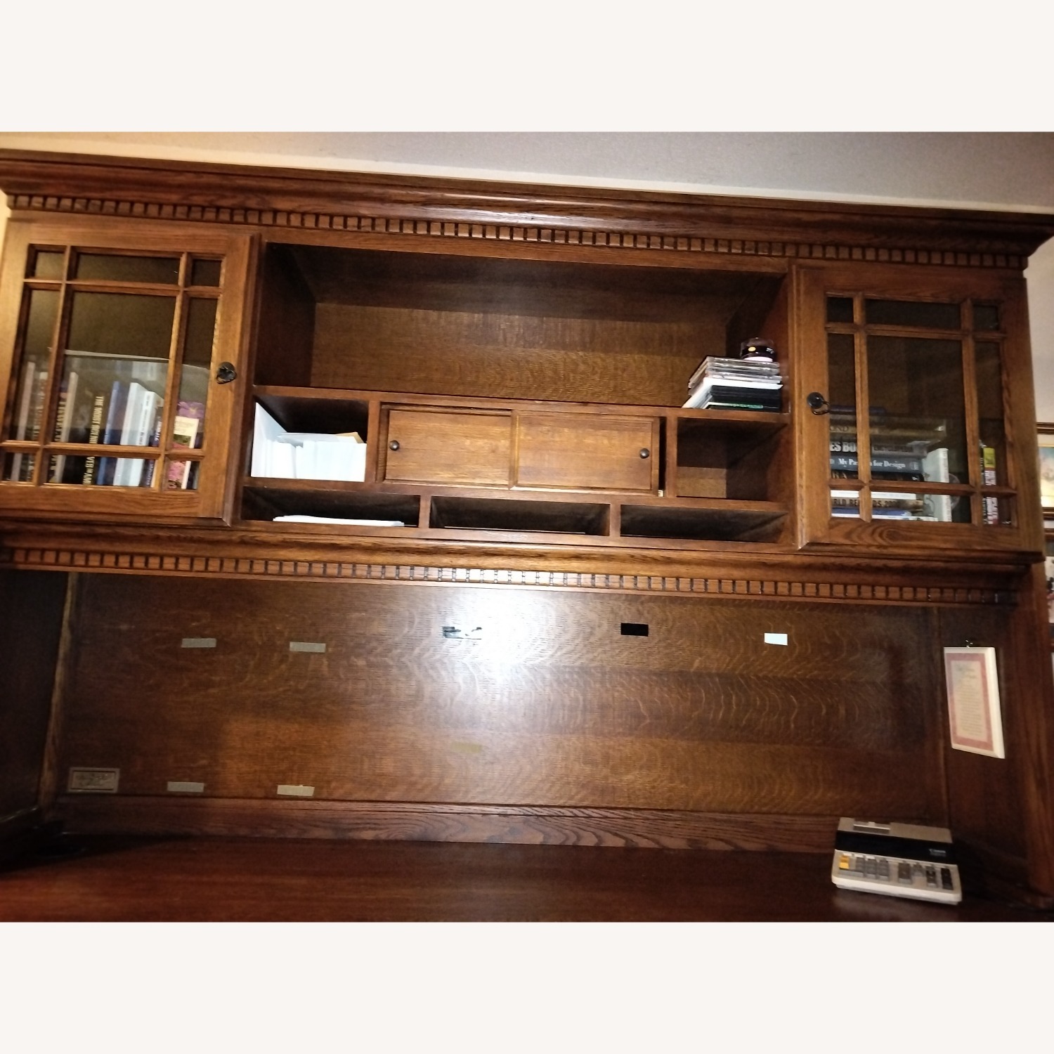 Dark Brown Wood Desk - image-12