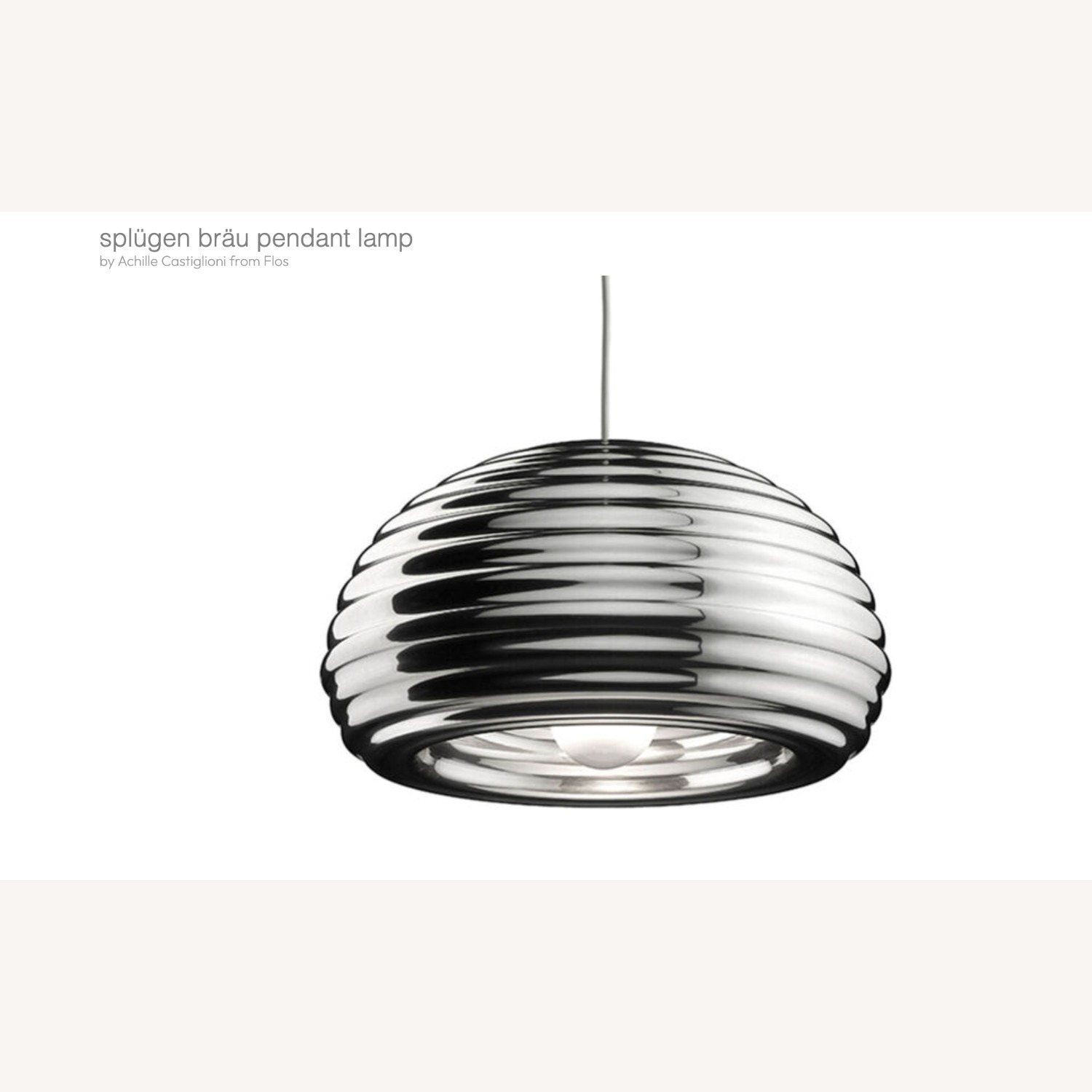 Flos  Castiglioni Splugen Brau Pendant Light  - image-9