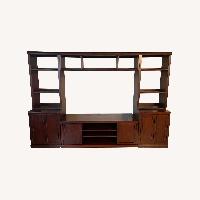 Crate & Barrel Harrison Dark Brown Entertainment Center