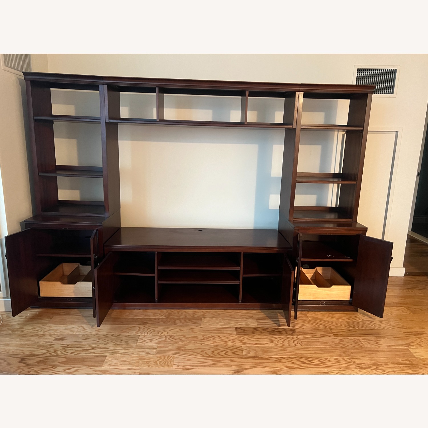 Crate & Barrel Harrison Dark Brown Entertainment Center - image-3