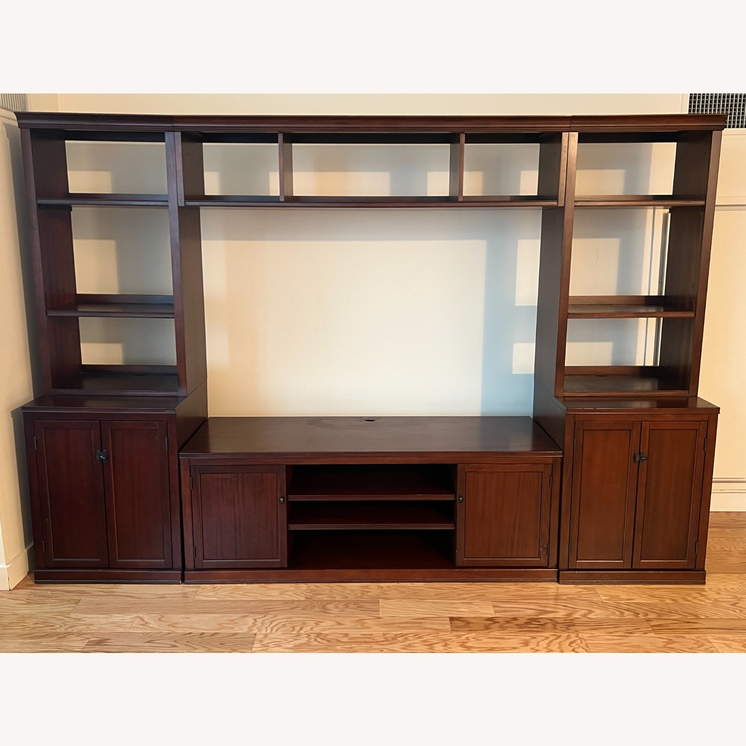 Crate & Barrel Harrison Dark Brown Entertainment Center - image-1