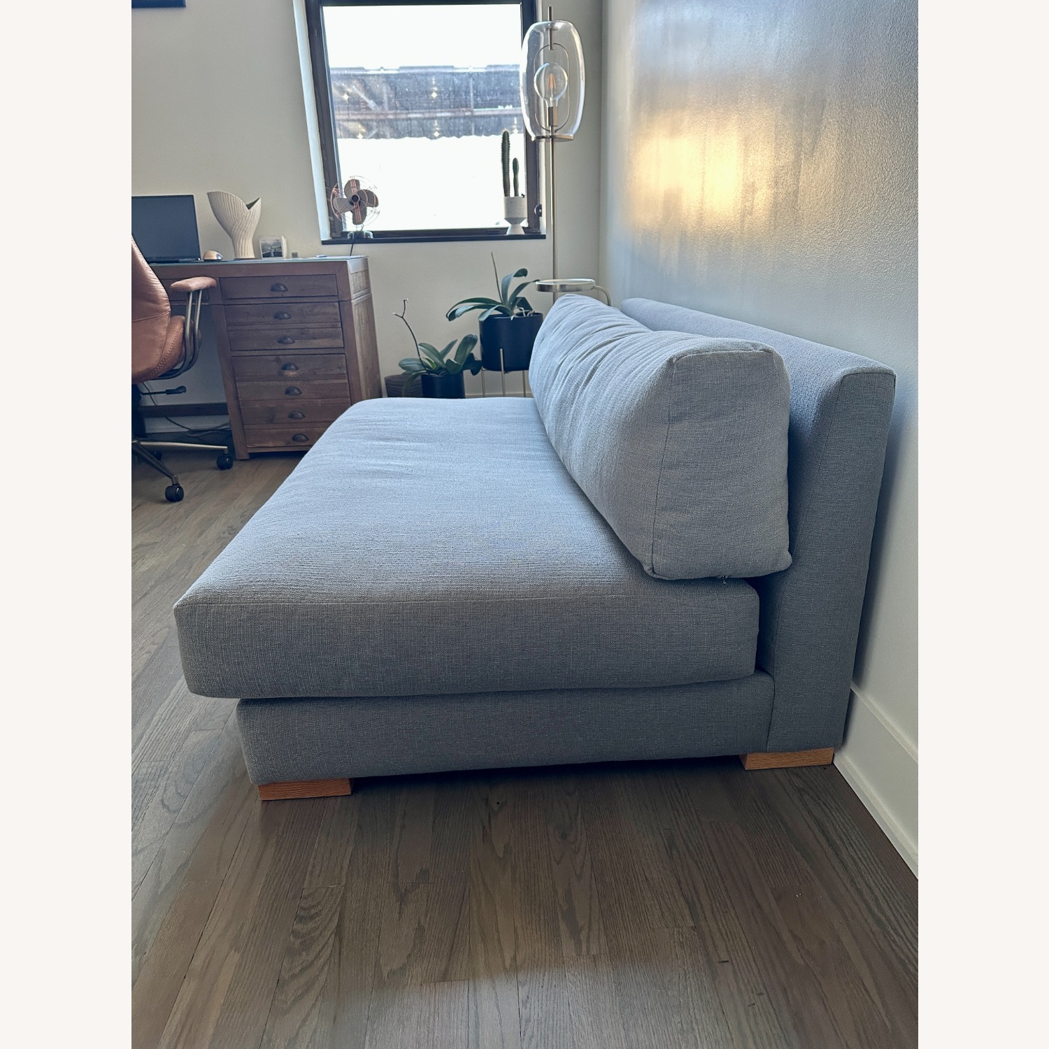 CB2 Piazza Light Gray 2 Seater Sofa - image-3