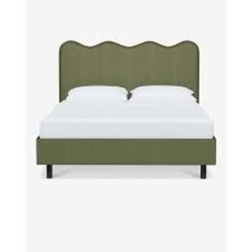 Used Lulu & Georgia Green Velvet Clementine King Bed for sale on AptDeco