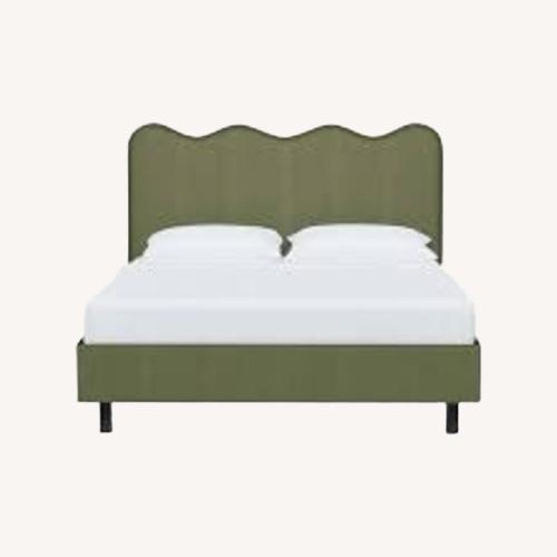 Used Lulu & Georgia Green Velvet Clementine King Bed for sale on AptDeco