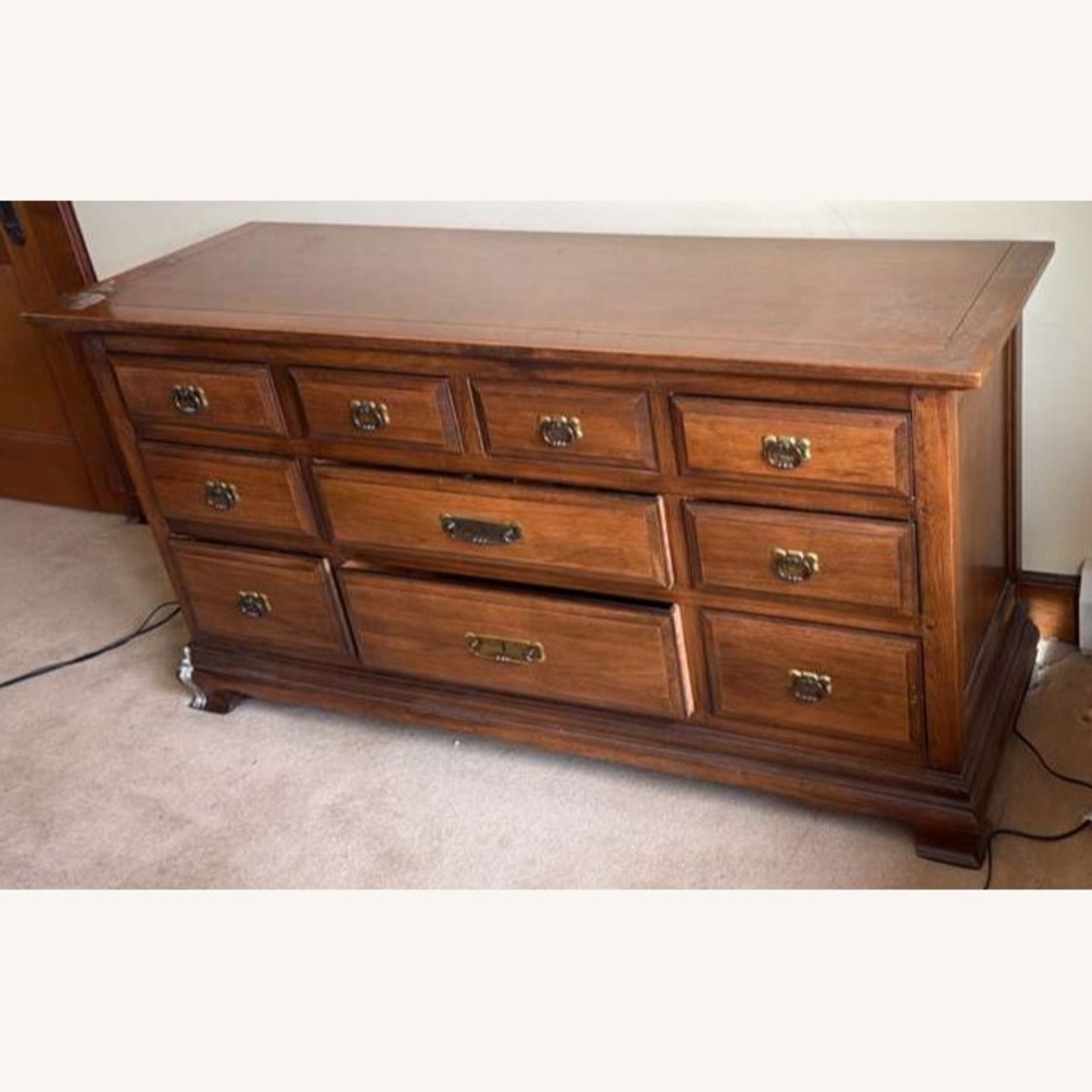 Dark Brown Wood Dresser - image-2