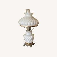 Hedco White Glass Table Lamps