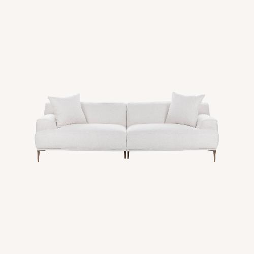 Used Article Abisko White Fabric 2 Seater Sofa for sale on AptDeco