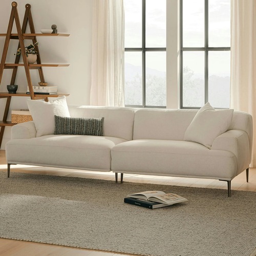 Used Article Abisko White Fabric 2 Seater Sofa for sale on AptDeco