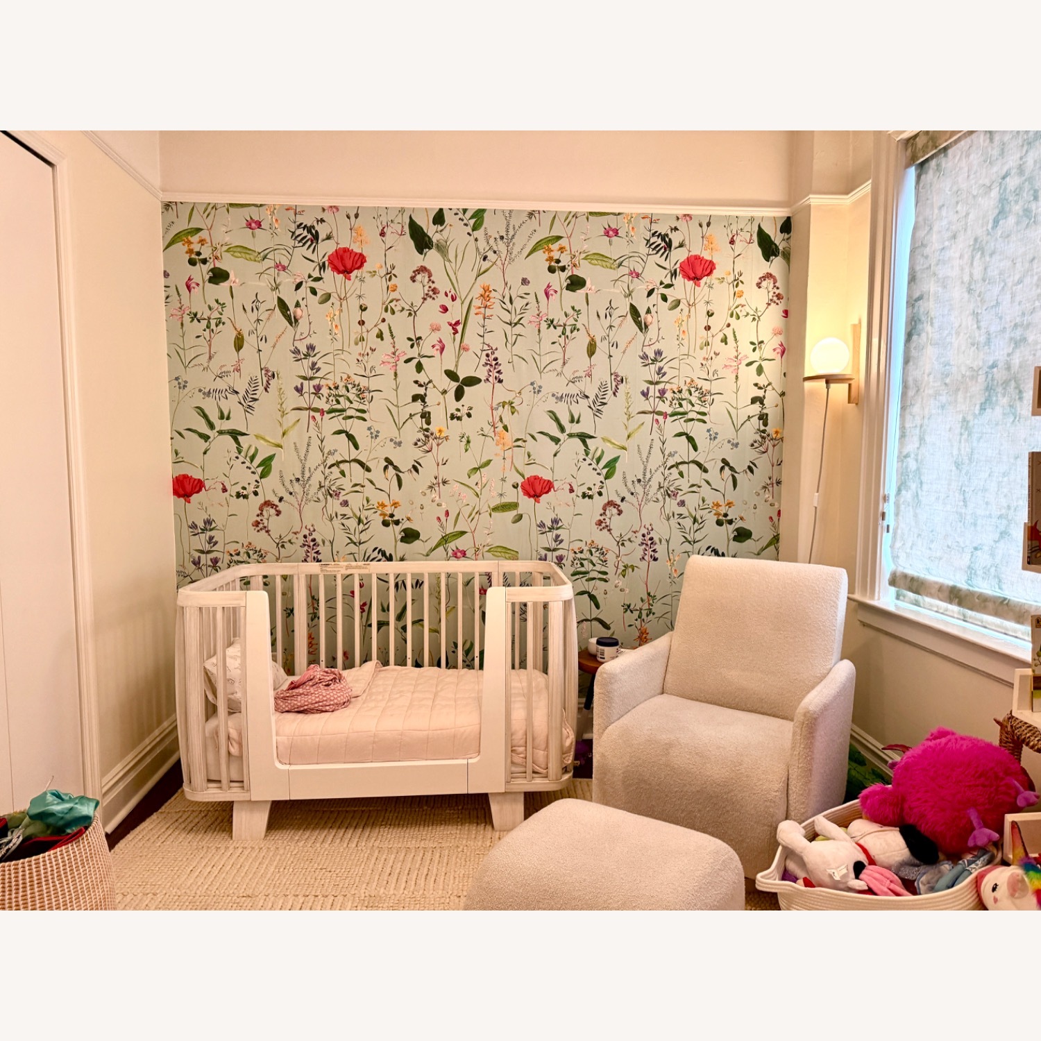 Bloom Baby Retro Crib (White Wash) + Toddler Rail - image-5